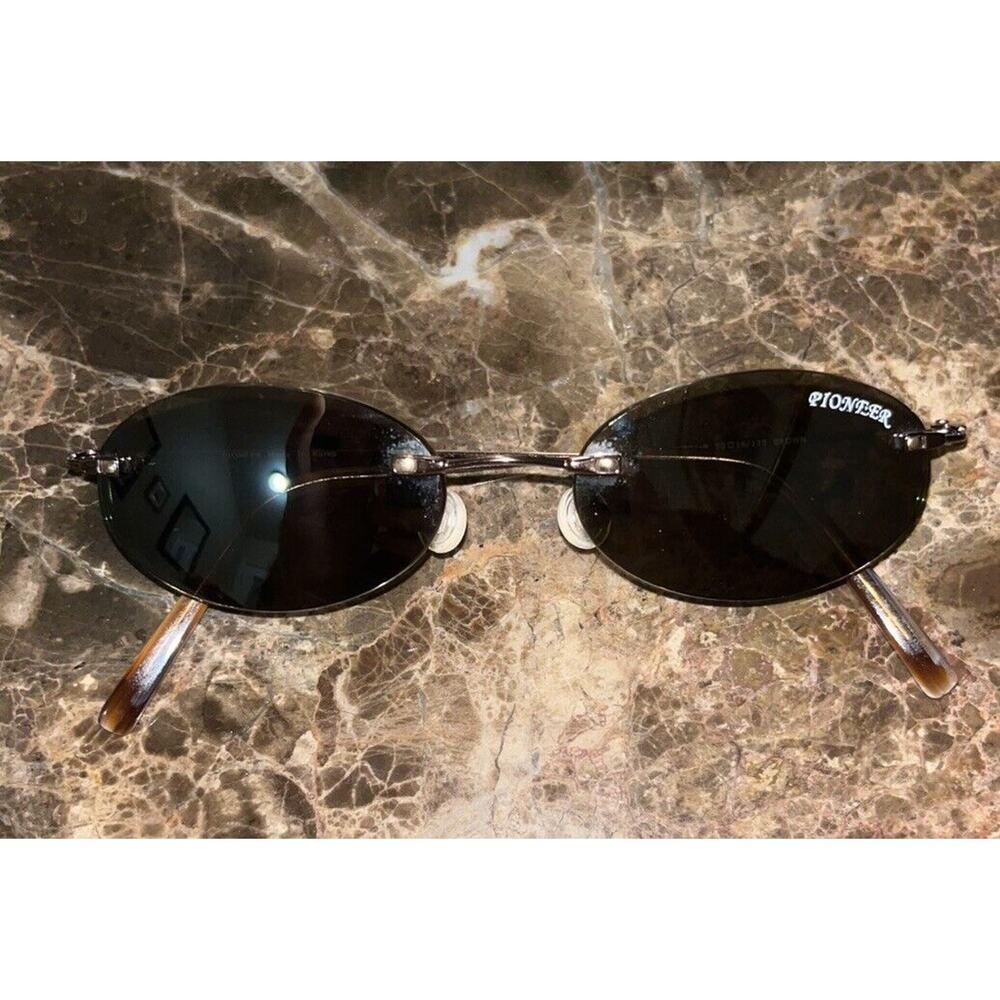 Pioneer Rimless Sunglasses RARE P5002-B 50-16-138‎ BROWN Made In Korea